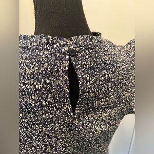 Blue and white floral dress, size medium.